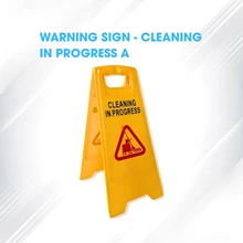 WARNING SIGN - CLEANING IN PROGRESS A-B