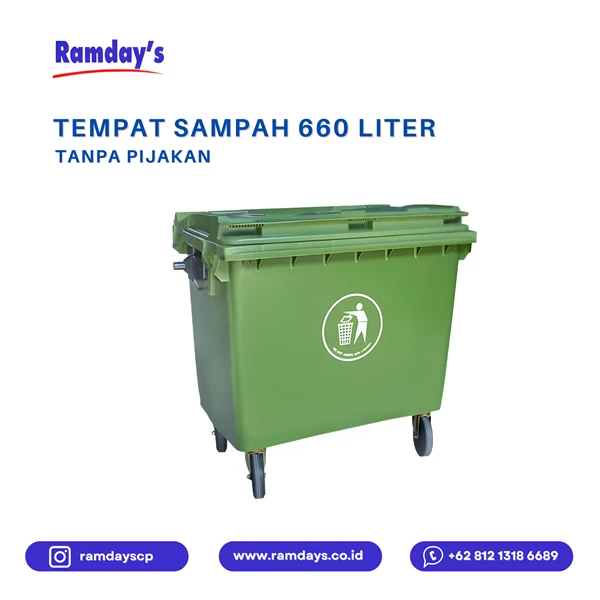 Tempat Sampah PIRRO 660 Liter tanpa Pedal